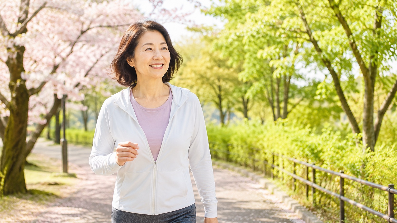 運動を始めようとしている40〜50代女性のウォーキングイメージ