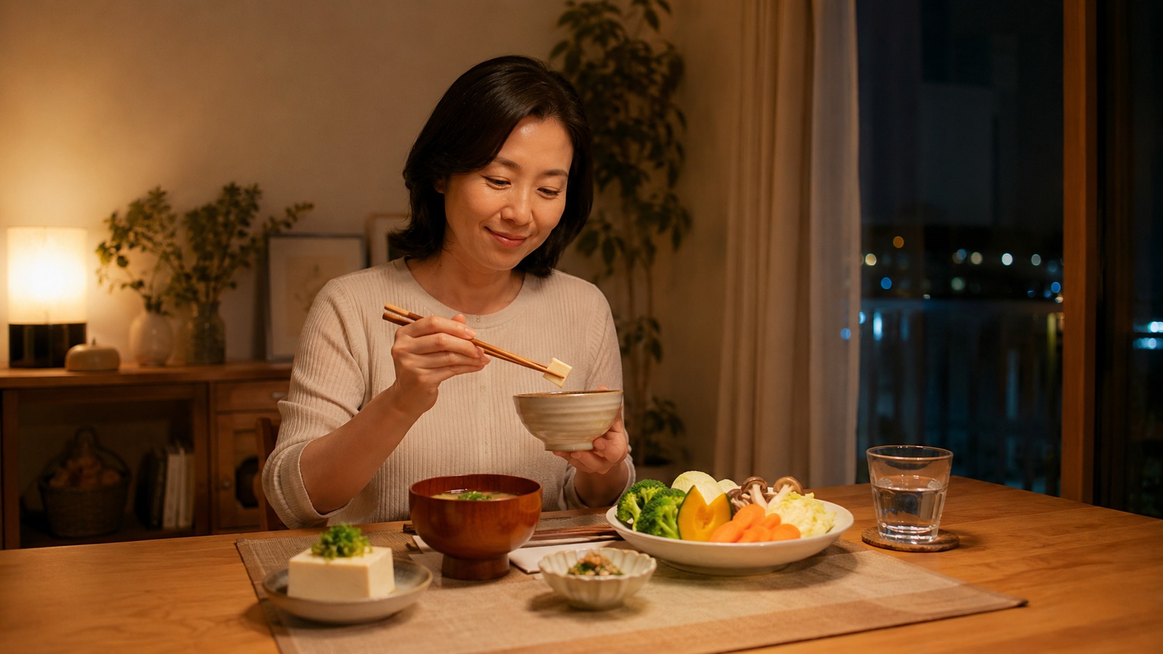 夕食のタイミングと体重管理を考える40代女性