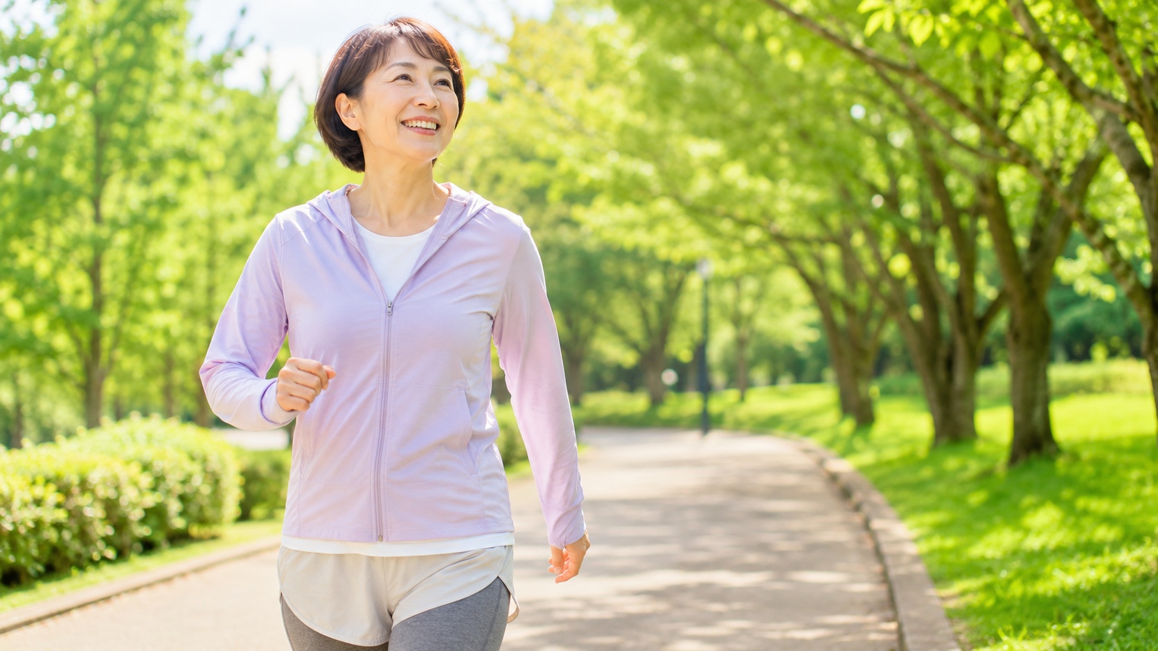 運動を始めようとしている40代女性